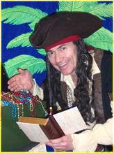 Magical Pirate Captain Bill Encouraging Children to Read