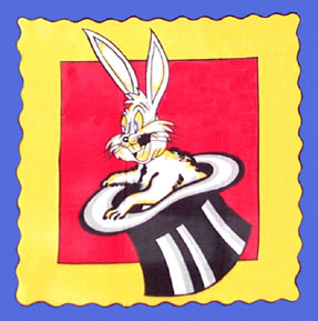 Rabbit in the Hat Silk Handkerchief